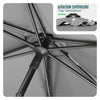 Parasol de jardin inclinable avec aeration et sac bandouliere 270cm gris - vuunut.com
