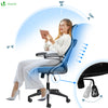 Fauteuil de Bureau Ergonomique pivotant avec appui tête et dossier toile respirant Gris - vuunut.com