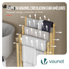 Porte serviettes sur pied en bambou 4 niveaux - vuunut.com