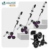 Chariot de courses pliable monte escalier aluminium noir - vuunut.com