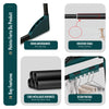 Etendoir a linge telescopique pliable extensible ailes hautes 284x55x122cm metal noir - vuunut.com
