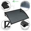 Auvent de porte marquise 100x80 cm en Polycarbonate anti UV Anthracite - vuunut.com