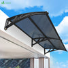 Auvent de porte marquise 200x80 cm en Polycarbonate anti UV Anthracite - vuunut.com