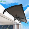 Auvent de porte marquise 200x80 cm transparent en Polycarbonate anti UV Marron - vuunut.com