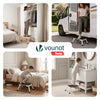 Marche pied pliable en acier portable 3 hauteurs reglables plateforme antiderapante 38x26cm blanc - vuunut.com