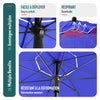 Parasol de jardin 2m avec ancrage sol et sac de transport Bleu - vuunut.com