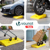 Lot de 2 Rampes de Trottoir en Polypropylene 25x27x7 cm Jaune - vuunut.com