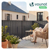 Clôture en canisse PVC 100x500cm Anthracite - vuunut.com