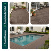 Lot de 16 dalles clipsables exterieures 30x30cm en Composite WPC Marron - vuunut.com