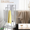 Porte serviettes sur pied autoportant 3 niveaux blanc - vuunut.com
