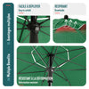 Parasol de jardin 2m avec ancrage sol et sac de transport Vert - vuunut.com