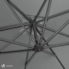 Parasol deporte inclinable Premium carre avec housse protection 3x3m Roma Gris - vuunut.com