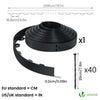 Bordure de jardin PVC flexible 20m avec piquets noir - vuunut.com
