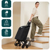Chariot de courses pliable monte escalier style oxford noir - vuunut.com