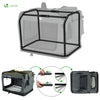 Sac transport pliable chien chat caisse cage portable 82x60x60cm gris - vuunut.com
