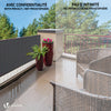 Brise vue occultant en HDPE 150g/m² 1x10m avec attaches de fixation anthracite - vuunut.com