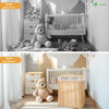 Panier a linge en bambou rectangulaire double compartiments avec couvercle 100L - vuunut.com