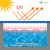 Bache piscine rectangulaire double couche en Polyethylene 160 gr/m2 avec filet ecoulement 4x9m Bleue - vuunut.com