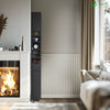 Meuble rangement salle de bain Haut colonne 180x20x20cm MDF noir - vuunut.com