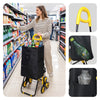 Chariot de courses pliable avec siege Jaune - vuunut.com