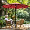 Parasol inclinable 2.70 x 2.40m avec housse de protection rouge - vuunut.com