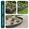 Lot de 175 pcs Bordure de jardin imitation pierre facile a installer 26.7m gris - vuunut.com