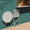 Ensemble bistro extérieur 1 table 2 chaises acier blanc - vuunut.com