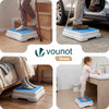 Marche pied antiderapant salle de bain empilable 50x40x10cm PP EVA bleu - vuunut.com