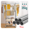 Sechoir a linge etendoir renforce 4 niveaux 125x62x173cm gris - vuunut.com