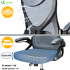 Fauteuil de Bureau Ergonomique pivotant avec appui tête et dossier toile respirant Gris - vuunut.com