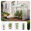 Serre de jardin Serre tomates avec porte et fenetres moustiquaire bache PE renforcee 135g/m2 200x77x170cm Blanc - vuunut.com