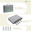 Voile d'ombrage Rectangulaire en Polyester Imperméable avec Kit de Montage 3x4m Gris Clair - vuunut.com