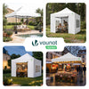 Tonnelle de jardin renforcée 3x3m pliable Barnum avec 4 parois latérales et fenêtres blanc - vuunut.com