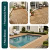 Lot de 16 dalles clipsables exterieures 30x30cm en Composite WPC Couleur bois - vuunut.com