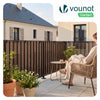 Clôture en canisse PVC 100x500cm imitation osier marron - vuunut.com