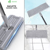 Balai microfibre et Seau Essoreur avec 6 serpillères Réutilisables Balai Plat Double compartiment gris - vuunut.com