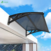 Auvent de porte marquise 100x80 cm en Polycarbonate anti UV Anthracite - vuunut.com