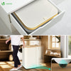 Panier a linge pliable 100L avec sac intérieur cadre bambou et couvercle beige - vuunut.com
