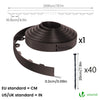 Bordure de jardin PVC flexible 20m avec piquets marron - vuunut.com