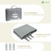 Voile d'ombrage Triangle en Polyester Imperméable avec Kit de Montage 5x5x5m Gris - vuunut.com