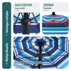 Parasol de jardin 2m avec ancrage sol et sac de transport Bleu mixte - vuunut.com