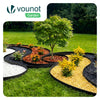 Bordure de jardin plastique flexible 10m avec piquets noir - vuunut.com