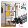 Sechoir a linge etendoir 4 niveaux 126x63x170cm gris - vuunut.com