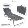 Transat pare soleil Lot de 2 pcs Gris - vuunut.com