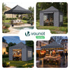 Tonnelle de jardin renforcée 3x3m pliable Barnum avec 4 parois latérales et fenêtres gris - vuunut.com