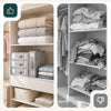 Lot de 6 Sacs de Rangement Drap de Lit Pliable 38,5x33x12cm Gris - vuunut.com