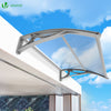 Auvent de porte marquise 100x80 cm transparent en Polycarbonate anti UV - vuunut.com