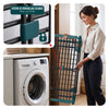 Etendoir a linge telescopique pliable extensible ailes hautes 284x55x122cm metal noir - vuunut.com