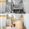 Panier a linge en bambou rectangulaire triple compartiments avec couvercle 150L - vuunut.com