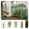Serre de jardin Serre tomates avec porte et fenetres moustiquaire bache PE renforcee 135g/m2 200x77x170cm Vert - vuunut.com
